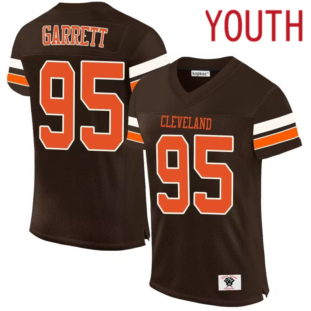 Youth Cleveland Browns #95 Garrett brown 2024 Nike Limited NFL throwback Jersey